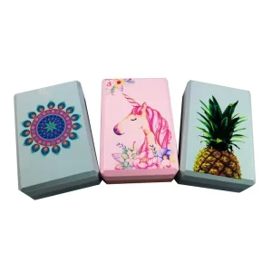 180g Printed EVA Yoga Block High Density Non-Toxic Foam for Yoga Training