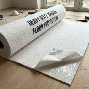 180gsm Heavy-Duty White Self-Adhesive Floor Protection Fleece Anti-Tear Sticky Felt