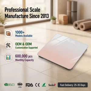 180kg Digital Glass Body Fat Scale with LED Display, Factory Direct