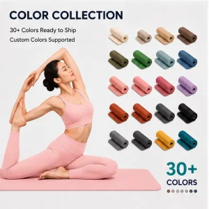 183*61cm Double Layer TPE 6mm Thick Yoga Mat Two Tone Eco Friendly Waterproof Non Slip with Carrying Strap OEM Supplier