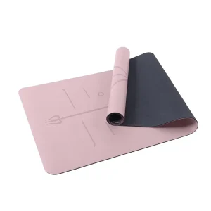 183 cm Natural Rubber and PU Non-Slip Yoga Mat, Portable Three-Piece Set with Mesh Bag