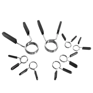 1inch & 2inch Steel Barbell Spring Clip Collars Dumbbell Barbell Clamps for Weight Training Equipment
