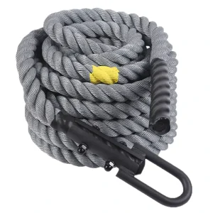 1m Long Grey Sled Pulling Rope Polyester Double knit Battle Rope Competition Power Rope