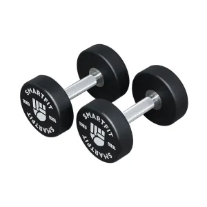 2-100 kg PU Dumbbell Sets with Hard Chrome Handles for Commercial Gym Training
