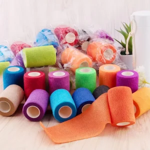 2 Inches Fitness Wrist Wraps Support Non Woven Elastic Cohesive Bandages Football Hand Grips Sports Tape Gym Straps Training