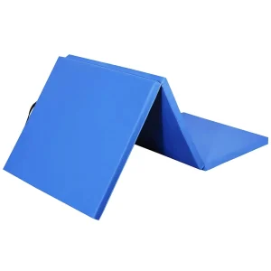 2″ Thick Tri-Fold Folding Exercise Mat With Carrying Handles For MMA Gymnastics And Home Gym Protective Flooring