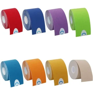2 Width Cotton Kinesiology Sports Tape CE Certified Breathable Eco-Friendly Physical Therapy Athletic