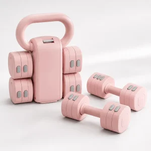 2-in-1 Adjustable Steel Kettlebell Dumbbell Set 5kg per Piece Ergonomic Handle for Home Workout