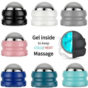 2-in-1 Cold Massage Roller Ball Stainless Steel Recovery Tool for Facial and Foot Muscles Joint Pain Relief