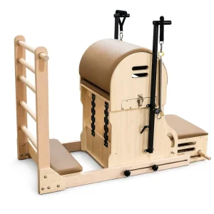 2 in 1 Pilates Ladder Barrel Wunda Chair Combo Maple Wood Space Saving Pilates Equipment