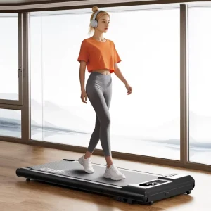 2-in-1 Vibration Running Machine Incline Electric Treadmill Silent Walking Pad for Home Cardio Training