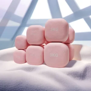 2 kg Pair Solid Cast Iron Dumbbells, Square Head, Kids Fitness