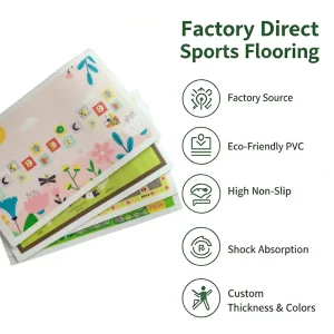 2.0mm Custom PVC Vinyl Flooring Roll, Slip-Resistant and Wear-Resistant, Custom Cut