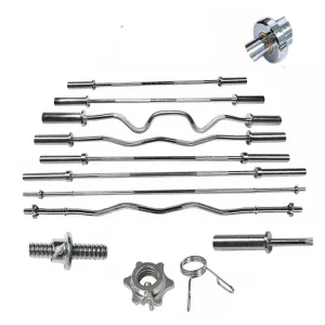 2.2m and 1.5m Straight Inch Barbell for Bodybuilding and Weightlifting