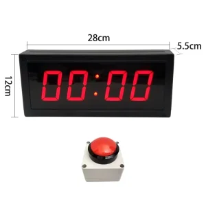 2.3 in Digital Countdown Timer, LED Interval Timer for Football, Gym, and Sports Races
