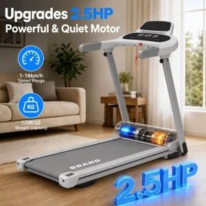 2.5 HP Folding Electric Treadmill with Vibration Massage and Automatic Incline