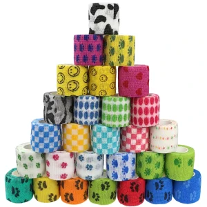 2.5 cm Elastic Kinesiology Bandage, Self-Adhesive Athletic Wrap Tape for Boxing