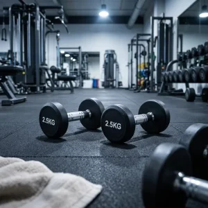 2.5KG Rubber-Encased Dumbbells for Gym Strength Training