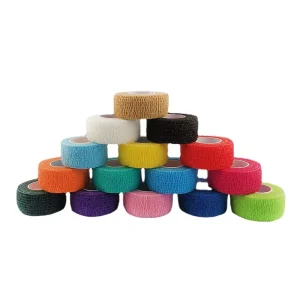 2.5cm Self-Adhesive Sports Tape Cohesive Bandage for Finger, Wrist, Knee and Grip Support