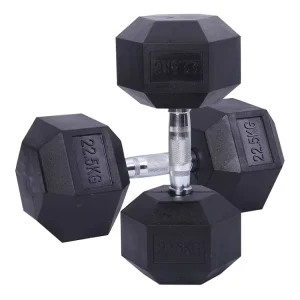 2.5kg-50kg Rubber Cast Iron Hex Dumbbell Set