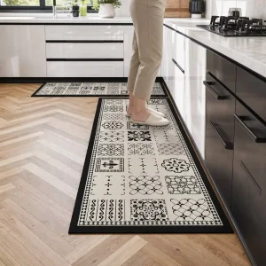 2.5mm Modern Non-Slip Kitchen Mat Diatomaceous Earth Inspired Rubber Doorway Carpet Wash-Free Wear-Resistant Bathroom Mat