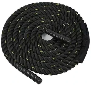 2.8m Polyester Black and Yellow Battle Rope