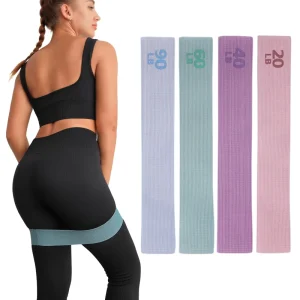 20/40/60/90 lbs Fabric Mini Loop Resistance Bands Set