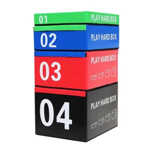 20 kg, 25 kg, 30 kg, and 50 kg 4-Piece Soft Foam Plyometric Box Set for Children and Adults