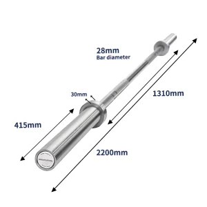 20KG Hard Chrome Spring Steel Weightlifting Barbell for Strength Training and Commercial Gym Equipment