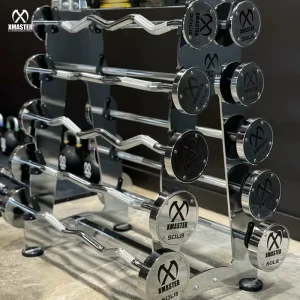 20kg Fixed Weight Curl Barbell Set Steel Bar with Chrome Coating