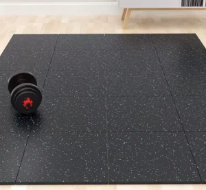 20mm High-Friction Interlocking Rubber Gym Flooring Mats