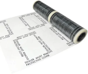 21″ x 200′ 4 Mil Self-Adhesive PE Moisture-Proof Soft Perforated Transparent Floor Mat for Car Care