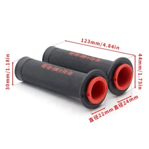 22 mm (7/8 in) Anti-Slip Rubber Hand Grips for Electric Dirt Bikes and E-Bikes