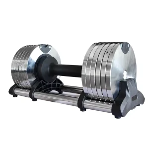 24 kg Cast-Iron Adjustable Dumbbell Set with Non-Slip Chrome-Plated Finish and 4 kg Increments