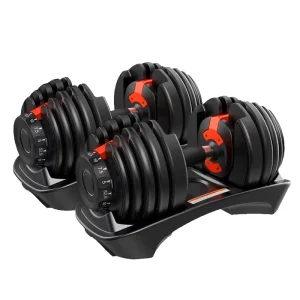 24kg Adjustable Gym Dumbbells Cast Iron Indoor Outdoor Fitness Training Quick Change Weights Set Exercise Equipment