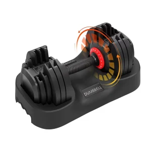 25kg/56lbs Rotating-Handle Adjustable Dumbbell with 15 Settings