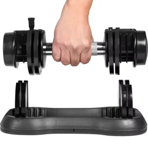 25lb Cast Iron Adjustable Dumbbells for Home Strength Training, Bodybuilding, Gym Workouts