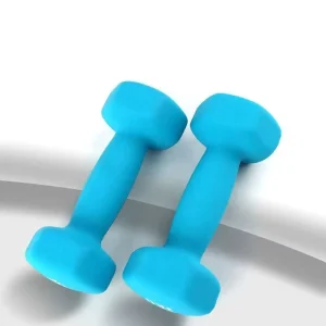 25lb Coated Rubber Hex Dumbbell Set with Rack