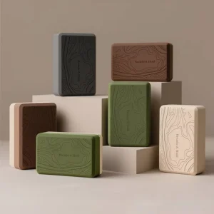 260g Brown EVA Yoga Block 3 x 6 x 9 Inch Non-Slip for Yoga, Pilates and Fitness