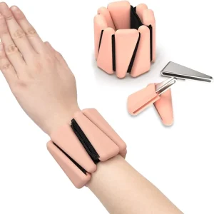 2Lb Iron Adjustable Ankle and Wrist Weight Bands for Yoga and Fitness