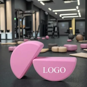2kg Half-Round Yoga Blocks Set with Iron Dumbbell Bar for Strength Training and Yoga