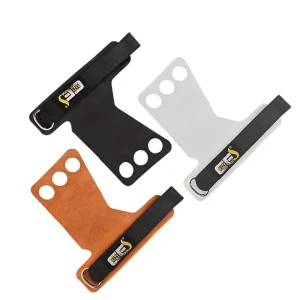 3-Hole Cow Leather Calleras Gymnastics Hand Grips Palm Protector for Weightlifting, Cross Training, Pull-Ups