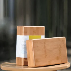 3-Inch Natural Bamboo Yoga Block Sustainable Biodegradable