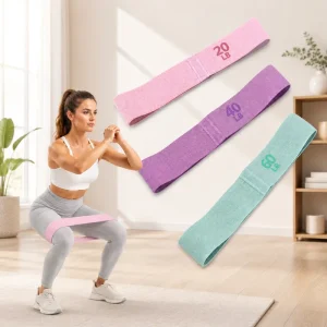 3 Pack Fabric Non Slip Hip and Glute Stretch Bands for Exercise OEM