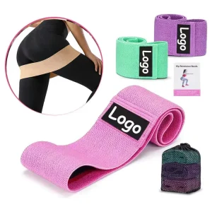 3-Piece Fabric Booty Bands Set Custom Logo Hip Resistance Bands for Gym Home Workout