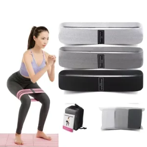 3-Piece Printed Polyester Fabric Glute Resistance Band Set for Hip and Leg Exercise