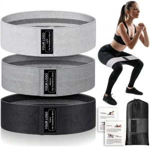 3-Set Exercise Bands for Pilates Yoga Home Gym and Leg Training