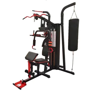3-Station Home Gym with 75KG Weight Stack Multifunctional Trainer