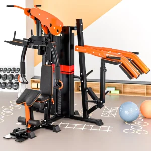 3-Station Multi-Functional Smith Machine Strength Training Equipment