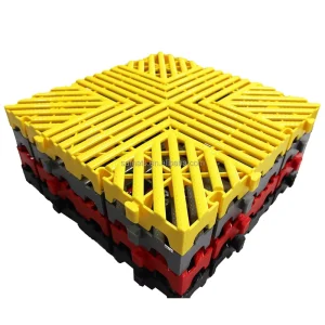 3 cm Anti-Slip Vinyl Interlocking Floor Tiles Modern Plain Design with Drainage for Car Wash Rooms and Garages